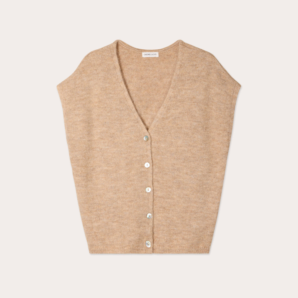 Gilet sans manches sable femme