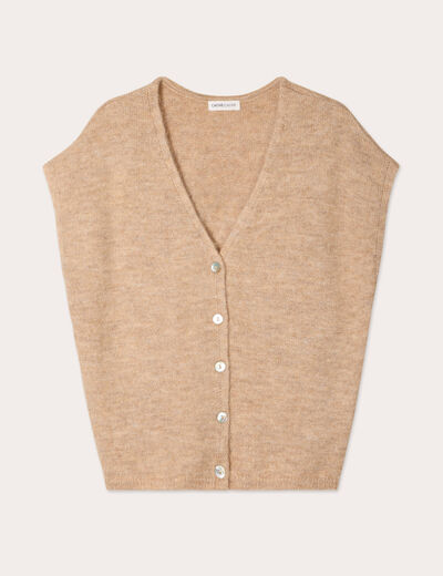 Gilet sans manches sable femme