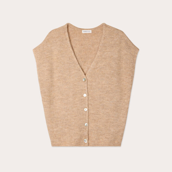 Gilet sans manches sable femme