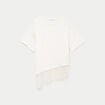 T-shirt oversize longue dentelle ecru femme
