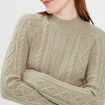 Robe pull ajustée torsades vert pastel femme