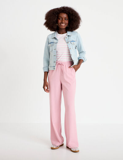 Veste cintr&eacute;e en jean col classique denim bleach femme