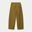 Pantalon chino coupe barrel vert kaki femme