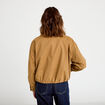 Blouson court bas resserr&eacute; camel femme