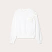 Sweat manches longues noeud ecru femme