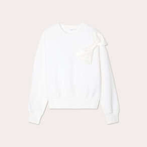 sweat manches longues noeud ecru femme Sweat manches longues noeud ecru femme