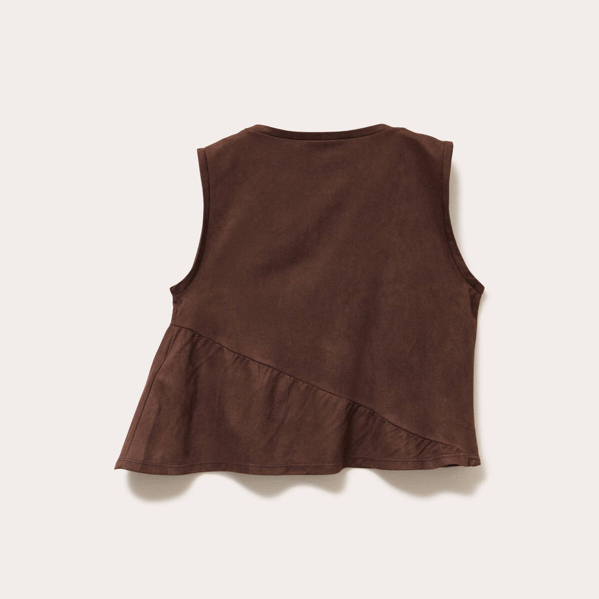 Débardeur col rond sans manches bordeaux femme