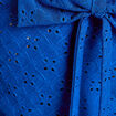 T-shirt broderie anglaise bleu electrique femme