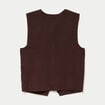 Gilet sans manches cropped marron fonc&eacute; femme