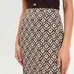 Jupe midi évasée blanc femme