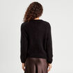 Pull manches longues noir femme