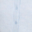 Gilet boutonné manches longues denim snow gris femme