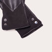 Gants simili cuir noir femme