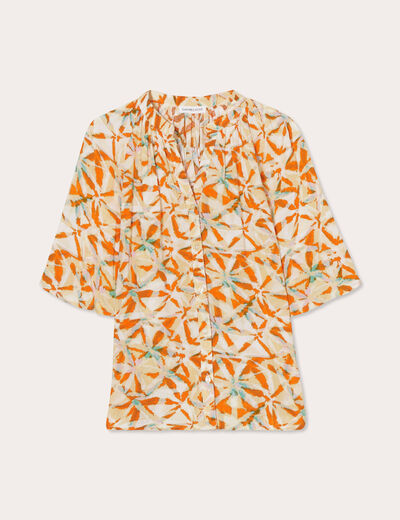 Blouse manches 3/4 blanc femme
