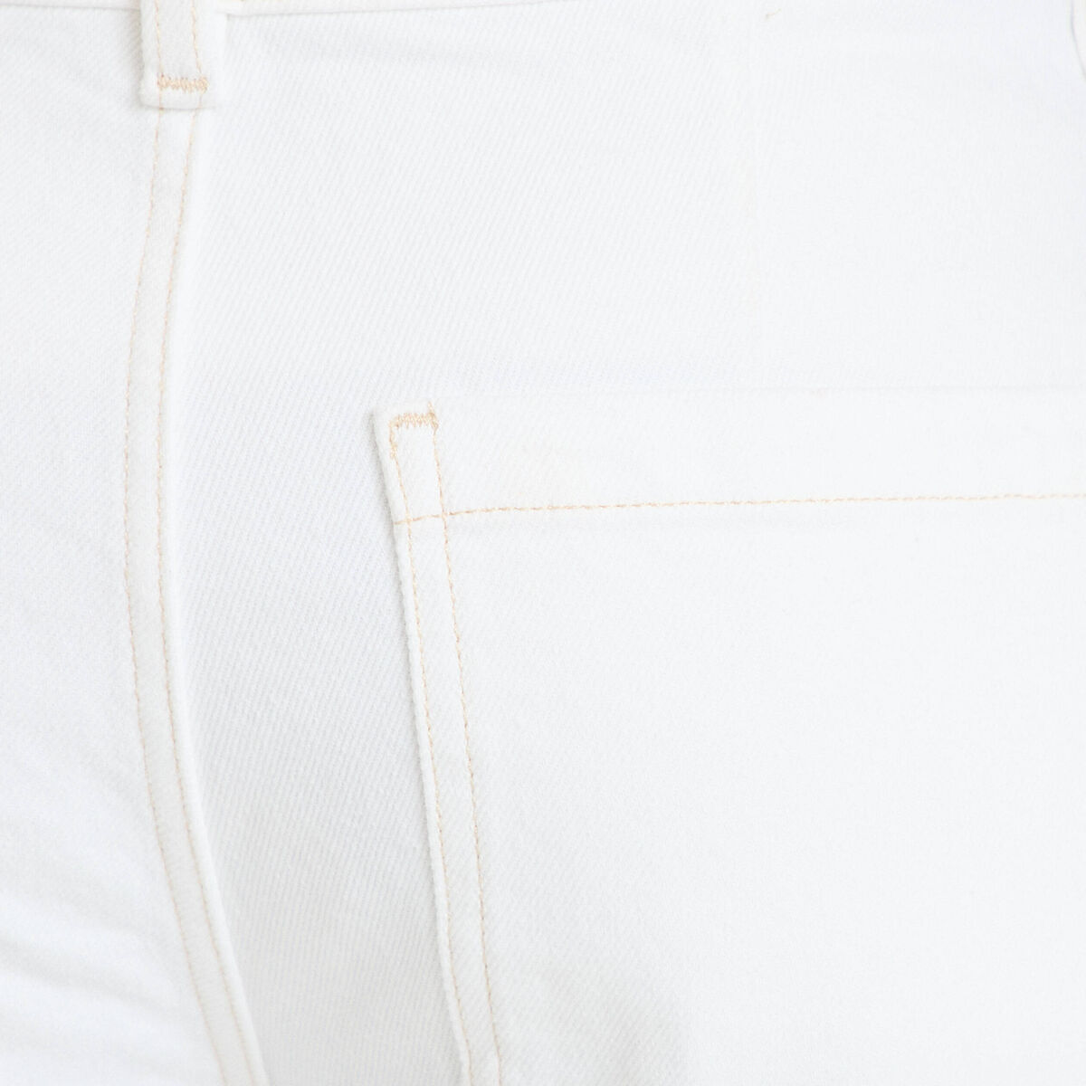Jean wide leg taille haute denim blanc femme