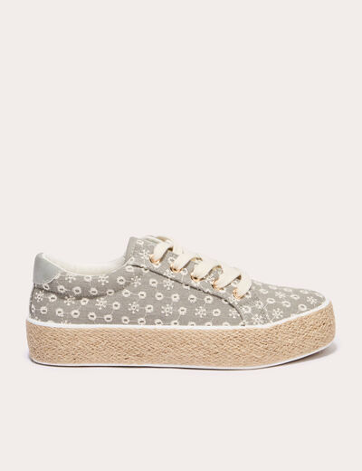 Espadrilles plates beige femme