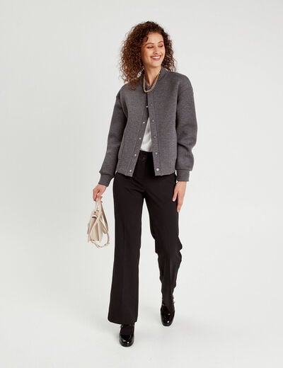 Pantalon flare noir femme