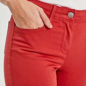 jeans slim 5 poches rouge femme Jeans slim 5 poches rouge femme