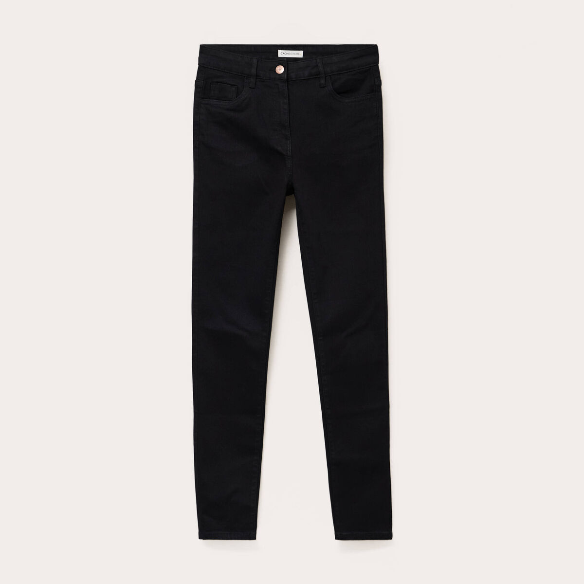 Jeans slim 5 poches denim noir femme