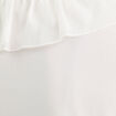 Blouse avec volants ecru femme