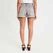 Short mom taille haute en jean denim gris femme