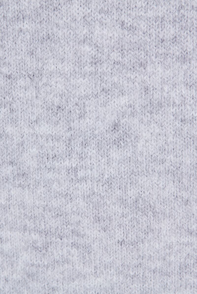 Robe pull droite gris clair femme