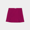 Jupe-short droite fentes violet foncé femme