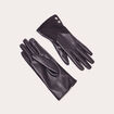 Gants simili cuir noir femme