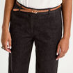 Jeans chino avec ceinture noir femme