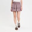 Jupe courte évasée taille standard blanc femme