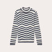 Pull col montant blanc femme