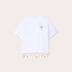 T-shirt avec coquillages blanc femme