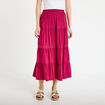 Jupe &eacute;vas&eacute;e longueur 3/4 dentelle rouge femme