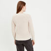 Pull manches longues ivoire femme