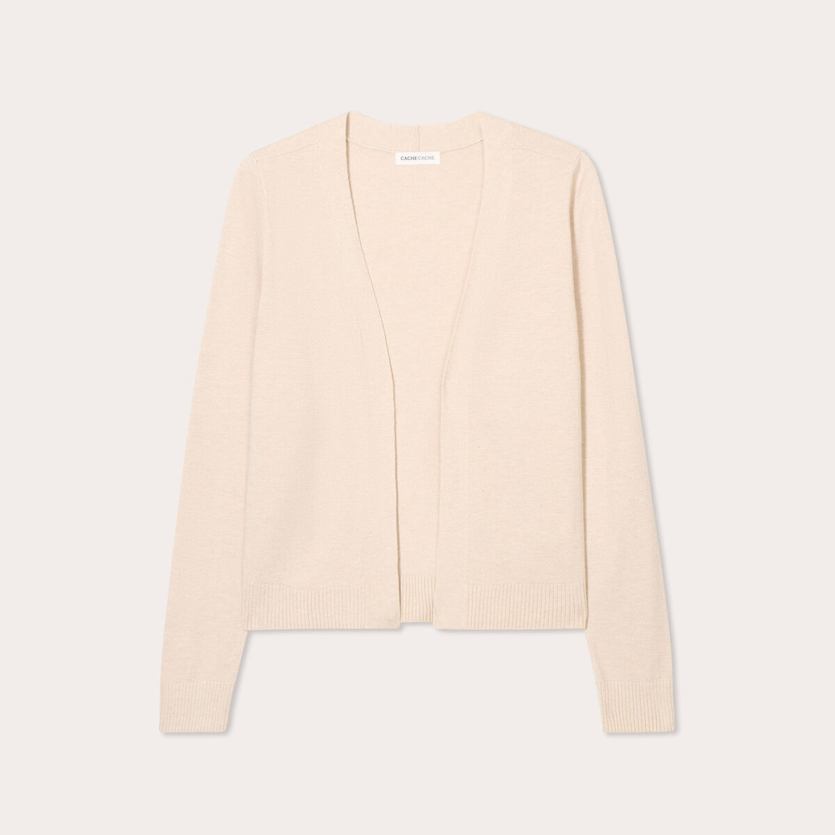 Gilet manches longues sable femme