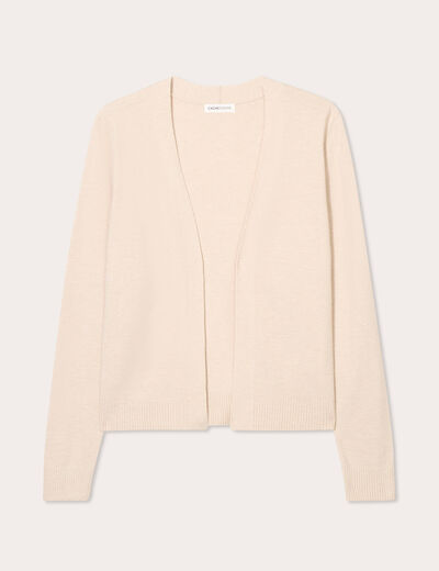 Gilet manches longues sable femme