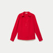 Blouse droite manches longues rouge femme