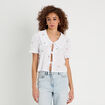 Blouse nouée blanc femme