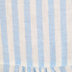 Chemise manches longues contenant du lin bleu femme