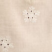 Blouse manches 3/4 brod&eacute;e taupe femme