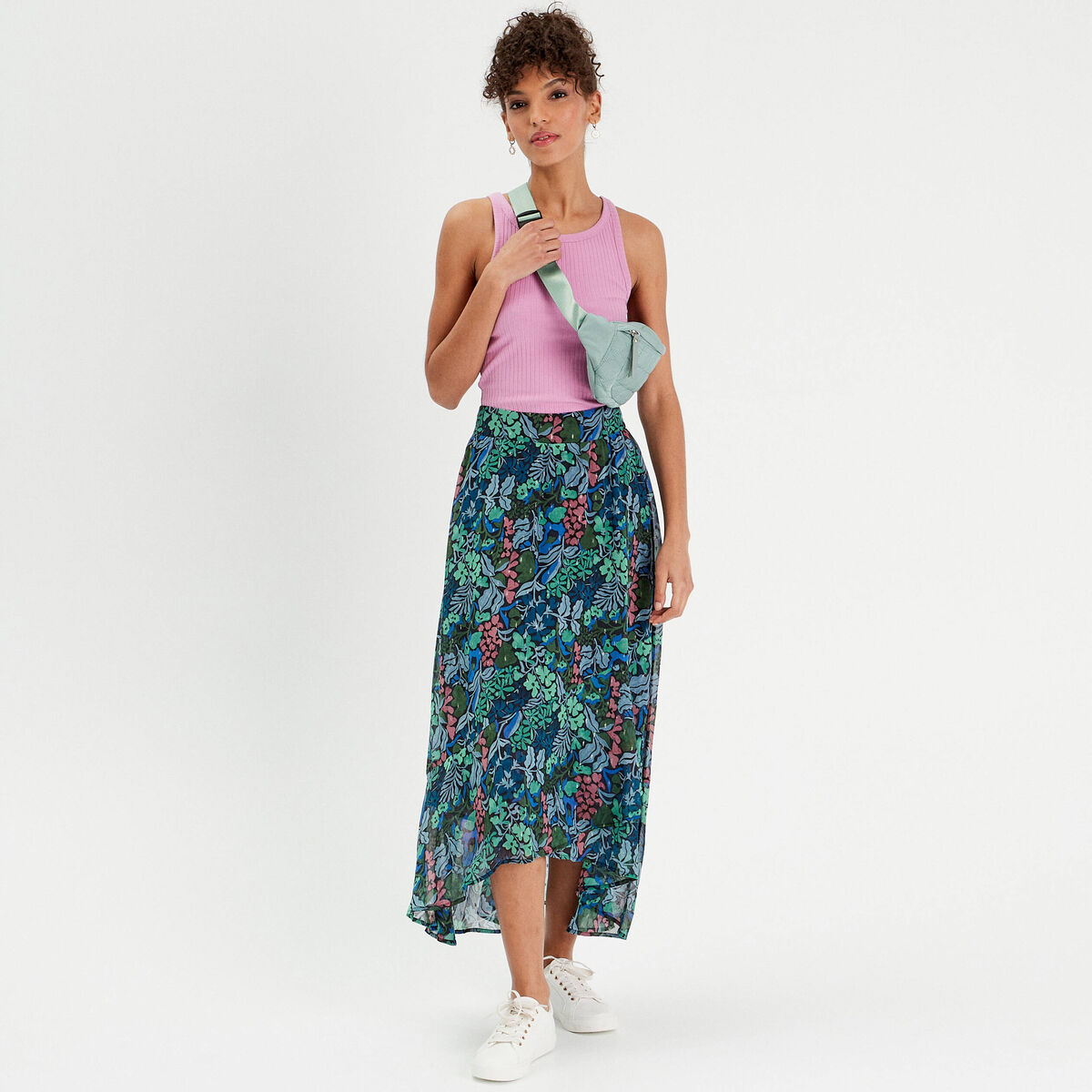 Débardeur bretelles larges violet femme