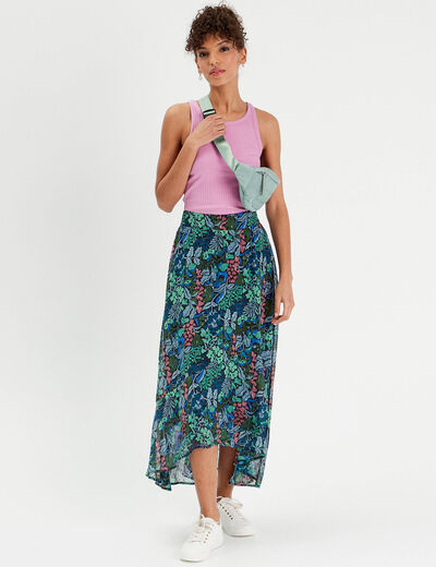 Débardeur bretelles larges violet femme