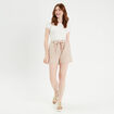 Combishort ceinturée sable femme