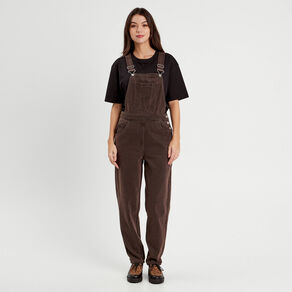 salopette droite en jean marron fonce femme Salopette droite en jean marron foncé femme