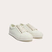 Baskets à lacets blanc femme