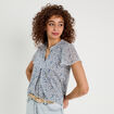 Blouse Fanny - manches courtes blanc femme