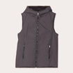 Doudoune réversible sans manches gris clair femme