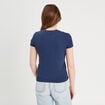 T-shirt manches courtes côtelé bleu foncé femme