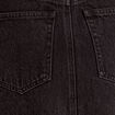 Jupe midi droite en jean noir femme