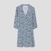 Robe évasée fluide noir femme